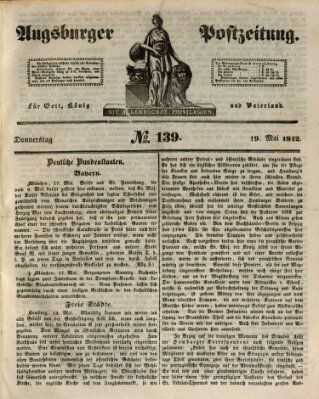 Augsburger Postzeitung Donnerstag 19. Mai 1842