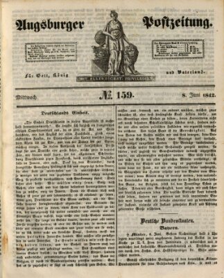 Augsburger Postzeitung Mittwoch 8. Juni 1842