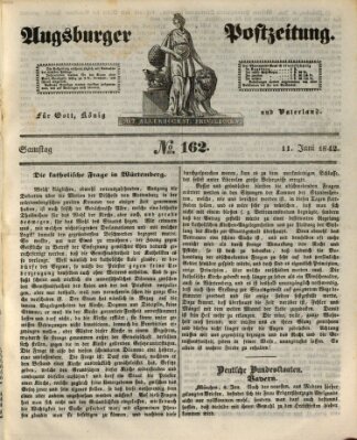 Augsburger Postzeitung Samstag 11. Juni 1842