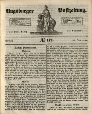 Augsburger Postzeitung Montag 20. Juni 1842