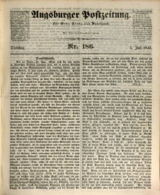 Augsburger Postzeitung Dienstag 5. Juli 1842