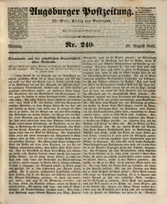 Augsburger Postzeitung Montag 29. August 1842