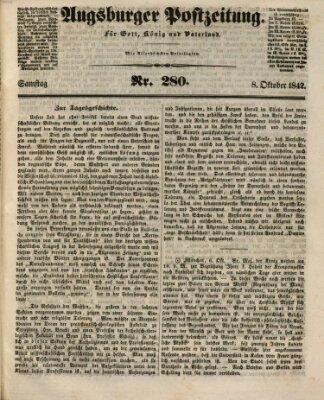 Augsburger Postzeitung Samstag 8. Oktober 1842