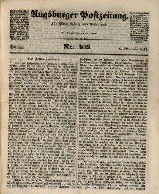 Augsburger Postzeitung Sonntag 6. November 1842