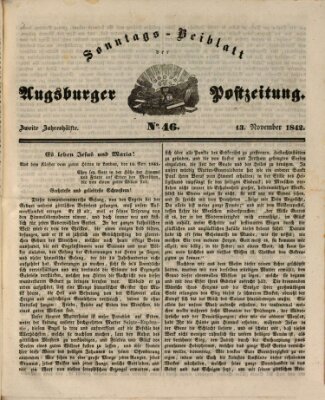 Augsburger Postzeitung Sonntag 13. November 1842