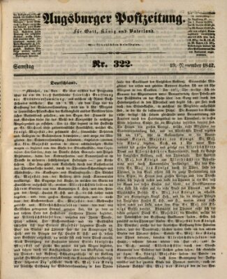 Augsburger Postzeitung Samstag 19. November 1842