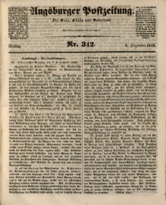 Augsburger Postzeitung Freitag 9. Dezember 1842