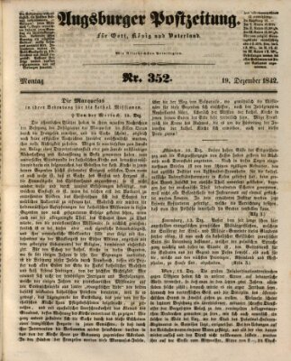 Augsburger Postzeitung Montag 19. Dezember 1842