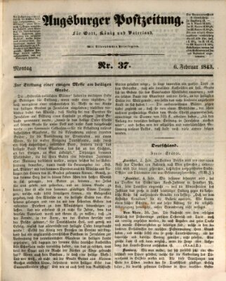 Augsburger Postzeitung Montag 6. Februar 1843