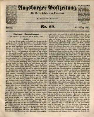 Augsburger Postzeitung Freitag 10. März 1843