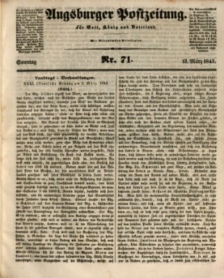 Augsburger Postzeitung Sonntag 12. März 1843