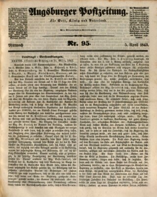 Augsburger Postzeitung Mittwoch 5. April 1843