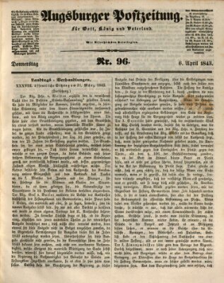 Augsburger Postzeitung Donnerstag 6. April 1843