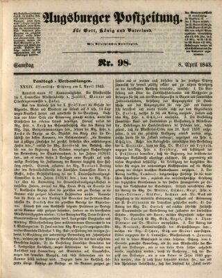 Augsburger Postzeitung Samstag 8. April 1843