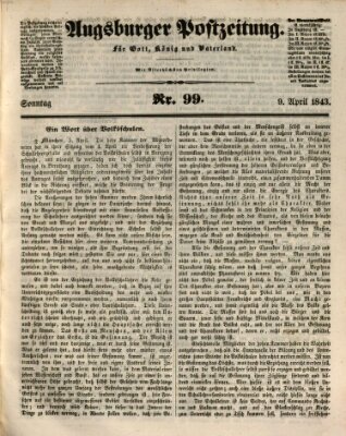 Augsburger Postzeitung Sonntag 9. April 1843