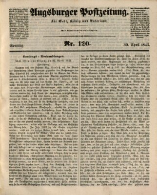 Augsburger Postzeitung Sonntag 30. April 1843