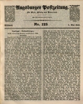 Augsburger Postzeitung Mittwoch 3. Mai 1843