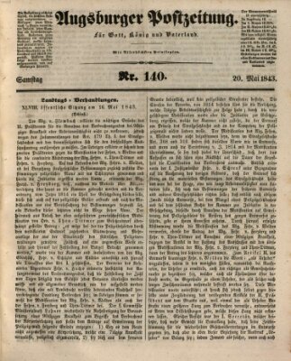 Augsburger Postzeitung Samstag 20. Mai 1843