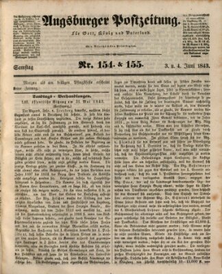 Augsburger Postzeitung Samstag 3. Juni 1843