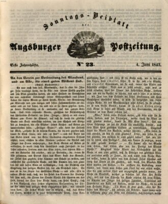 Augsburger Postzeitung Sonntag 4. Juni 1843