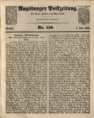 Augsburger Postzeitung Montag 5. Juni 1843