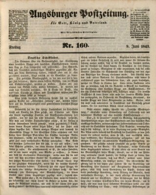 Augsburger Postzeitung Freitag 9. Juni 1843