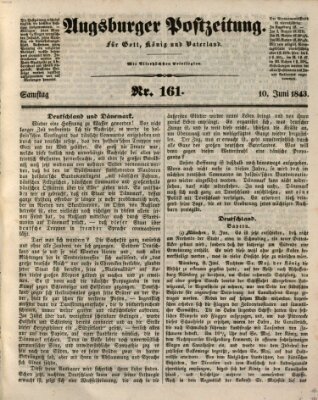 Augsburger Postzeitung Samstag 10. Juni 1843