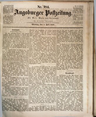 Augsburger Postzeitung Montag 3. Juli 1843