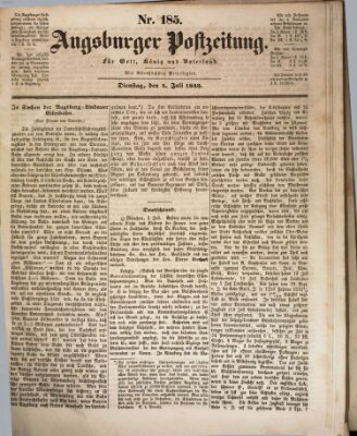 Augsburger Postzeitung Dienstag 4. Juli 1843