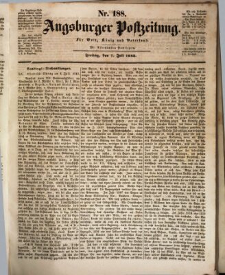 Augsburger Postzeitung Freitag 7. Juli 1843