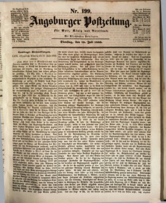 Augsburger Postzeitung Dienstag 18. Juli 1843