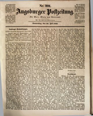 Augsburger Postzeitung Donnerstag 20. Juli 1843