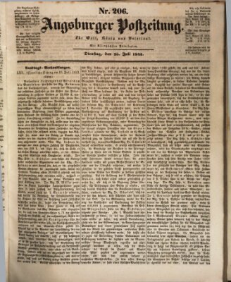 Augsburger Postzeitung Dienstag 25. Juli 1843