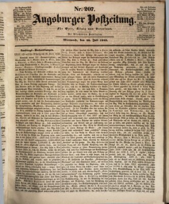 Augsburger Postzeitung Mittwoch 26. Juli 1843