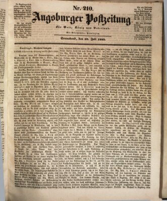 Augsburger Postzeitung Samstag 29. Juli 1843