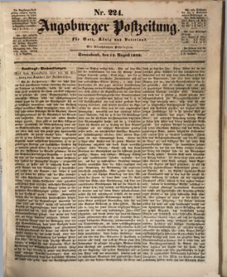 Augsburger Postzeitung Samstag 12. August 1843