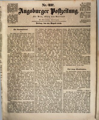 Augsburger Postzeitung Mittwoch 23. August 1843