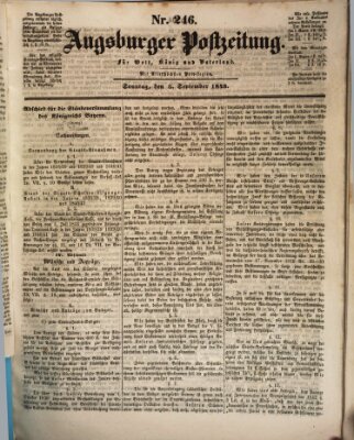 Augsburger Postzeitung Sonntag 3. September 1843