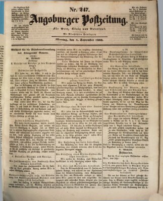 Augsburger Postzeitung Montag 4. September 1843