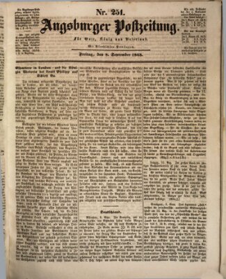 Augsburger Postzeitung Freitag 8. September 1843