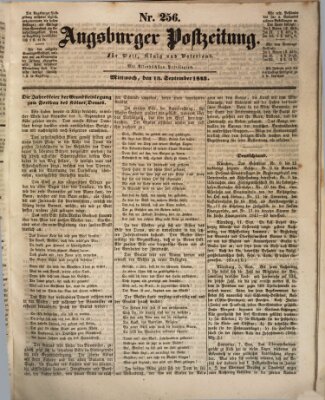 Augsburger Postzeitung Mittwoch 13. September 1843