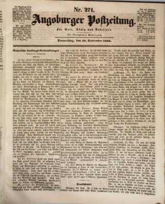 Augsburger Postzeitung Donnerstag 28. September 1843