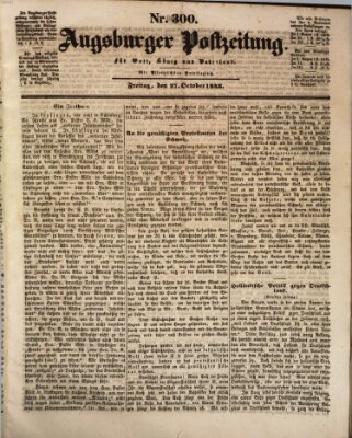 Augsburger Postzeitung Freitag 27. Oktober 1843