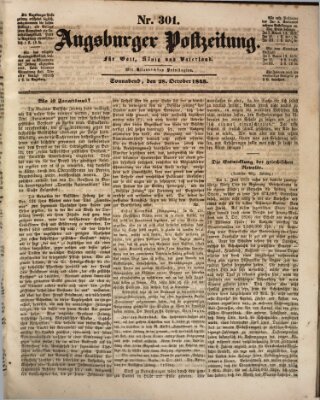 Augsburger Postzeitung Samstag 28. Oktober 1843