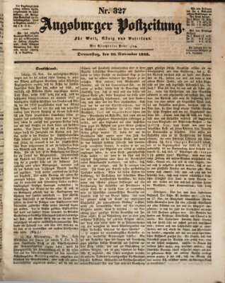 Augsburger Postzeitung Donnerstag 23. November 1843