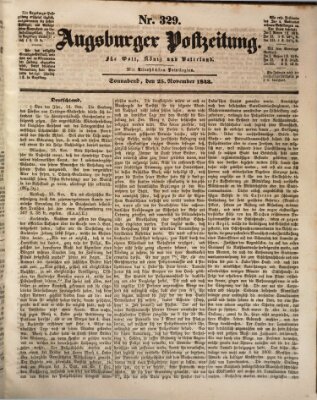 Augsburger Postzeitung Donnerstag 23. November 1843