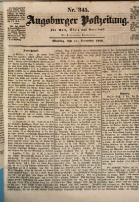 Augsburger Postzeitung Montag 11. Dezember 1843