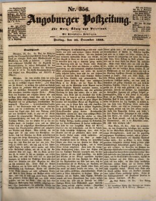 Augsburger Postzeitung Freitag 22. Dezember 1843