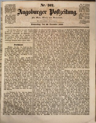 Augsburger Postzeitung Donnerstag 28. Dezember 1843