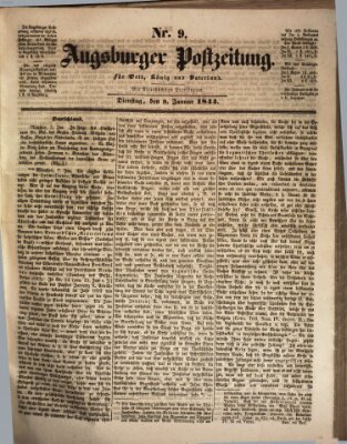 Augsburger Postzeitung Dienstag 9. Januar 1844